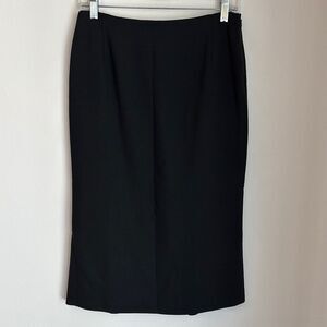 Ralph Lauren Purple Label 100% wool tulip pencil classic black Elegant Skirt 4!
